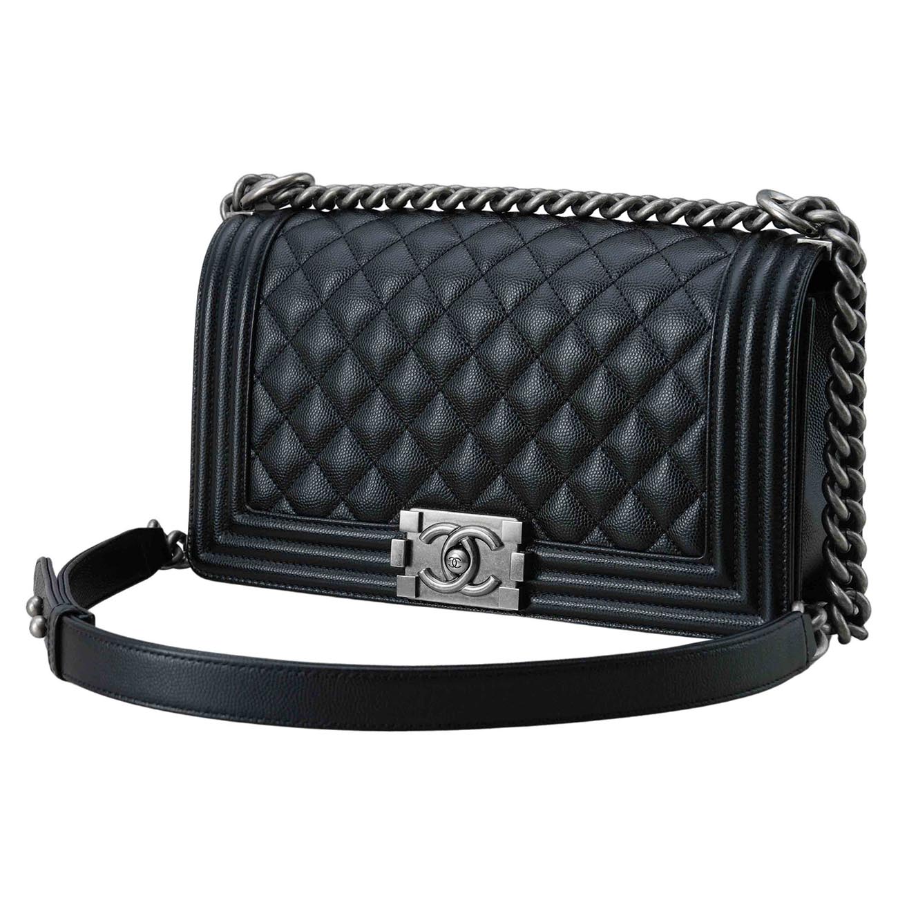 CHANEL(USED)샤넬 캐비어 보이샤넬 미듐 플랩백